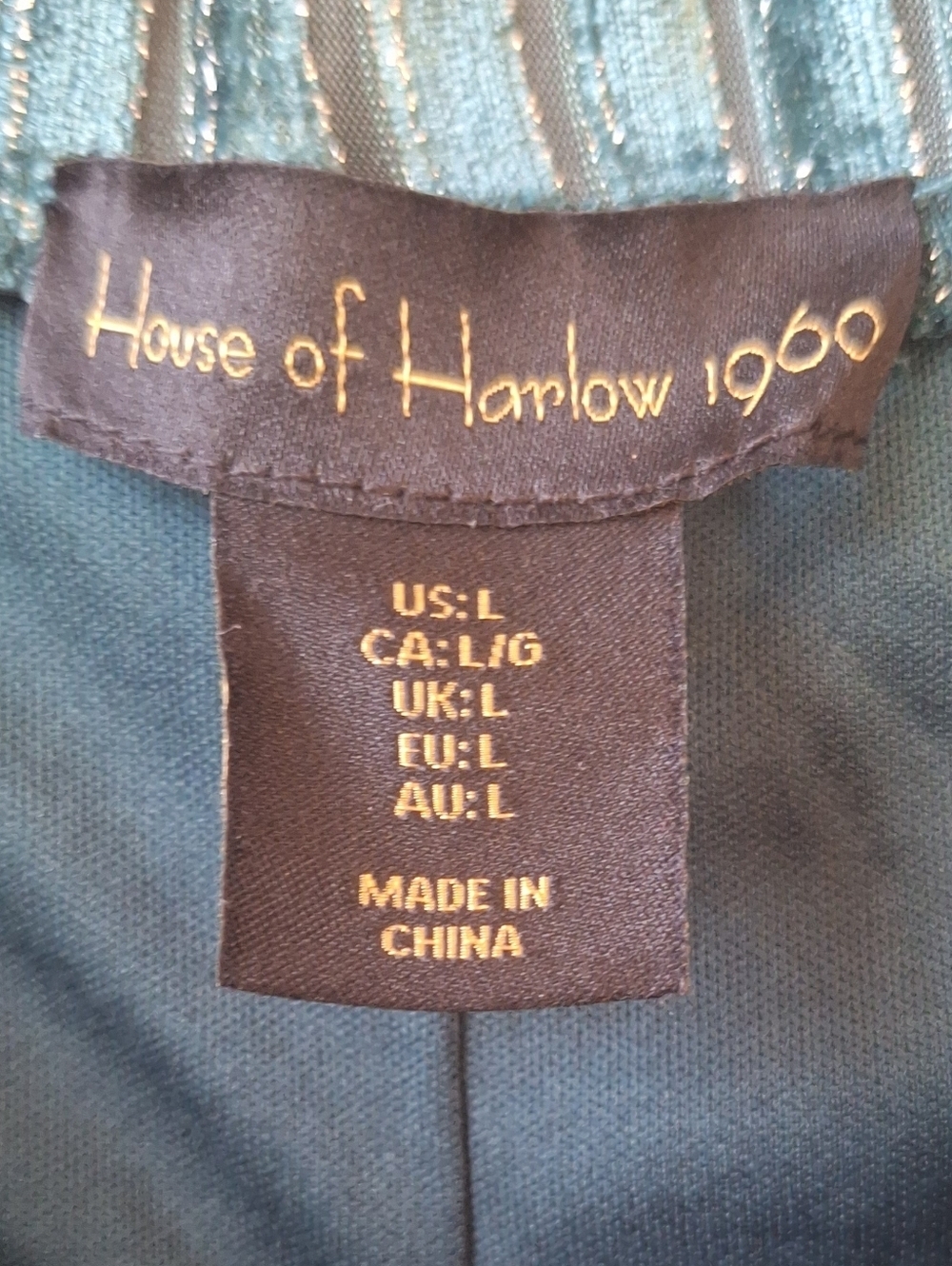 House Of Harlow 1960 Women's Hi-Rise Pull On Flare Pants Lined Dark Teal Size L - Picture 9 of 10